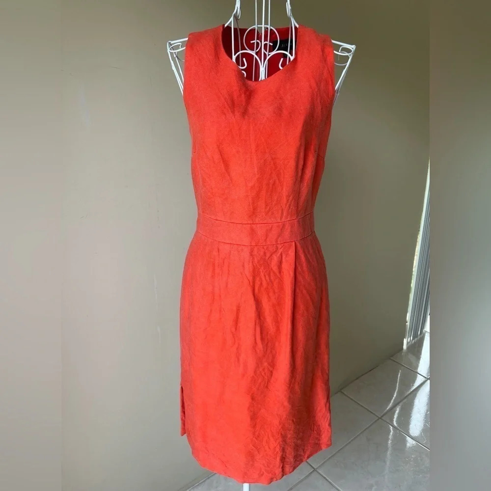 J crew linen blend red dress​